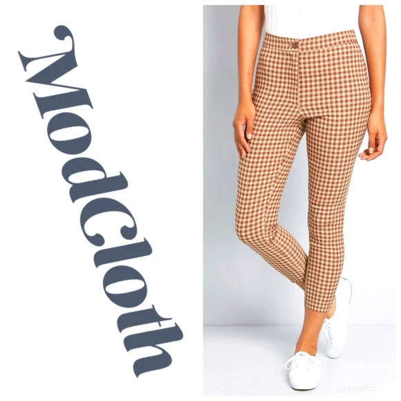 Mod Cloth Houndstooth Pants - Picture 1 of 5